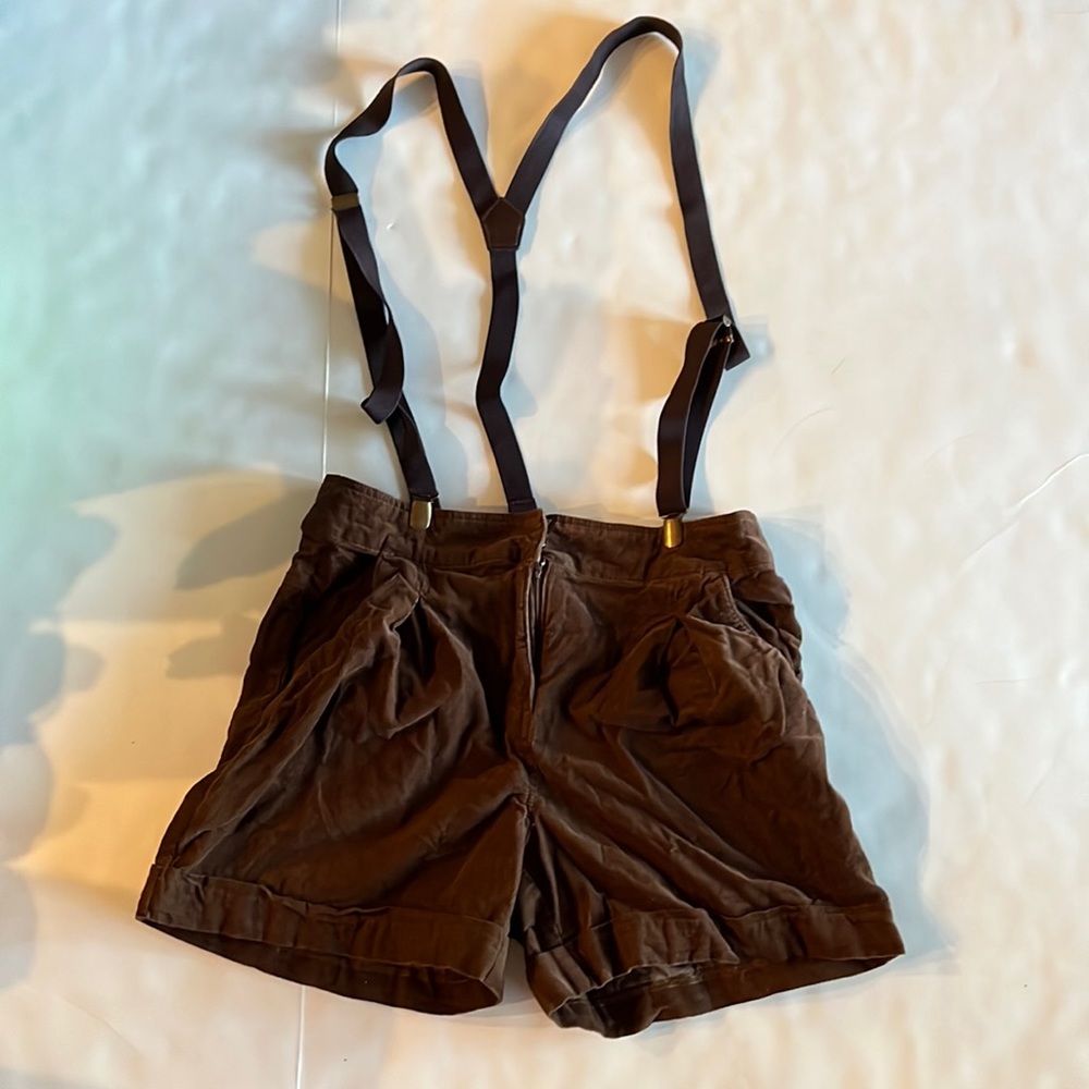 Forever 21 Brown Corduroy Suspender shorts, Women’s XS